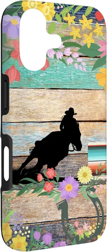 Vista 3 de Cute Serape Spring Flower Rodeo Western Horse Barrel Racing Case for iPhone 17