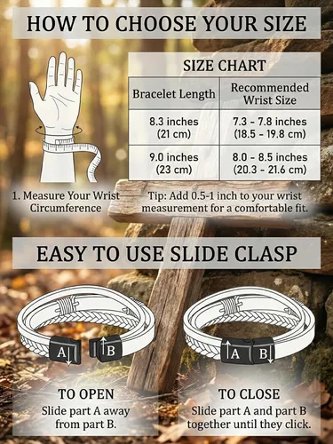 Vista 6 de Pulsera de cuero para hombre con cruz trenzada de varias capas con cierre de acero inoxidable, regalos religiosos cristianos para él