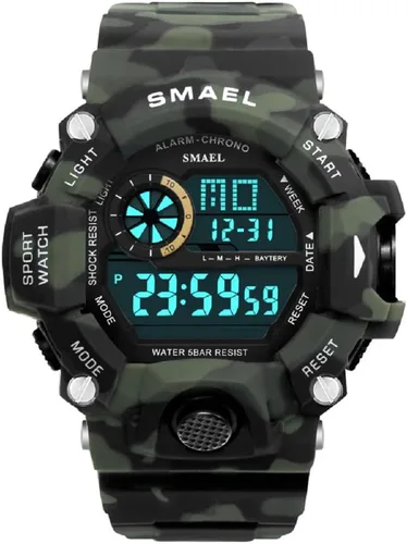 Vista 3 de Relojes de hombre Militar Deportes Electrónico Impermeable LED Cronómetro Digital Analógico Doble Tiempo al aire libre Ejército Reloj de pulsera