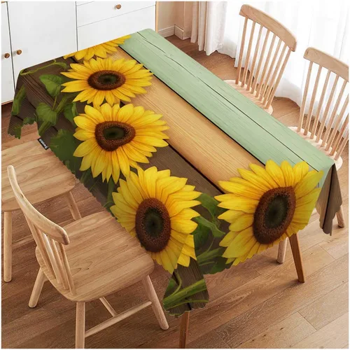 Vista 15 de Swono - Mantel rectangular de bambú con diseño de luz solar y bosque de bambú - Mantel a cuadros lavable para mesa de cocina, cena de festividades