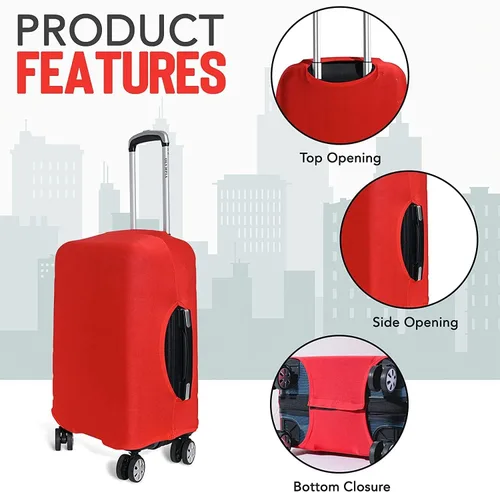 Vista 5 de Funda de equipaje de viaje I Protector de maleta aprobado por la TSA I Fundas de equipaje para maleta I Funda de maleta Bolsa I Protector