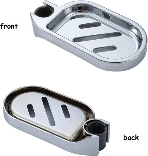 Vista 6 de Barra de ducha ajustable ABS con clip para baño, jabonera
