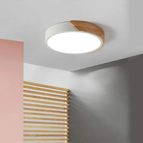 Vista 8 de EDISLIVE Lámpara de techo LED de vidrio nublado con montaje empotrado, luz blanca ajustable en 5 pasos, lámpara de techo redonda moderna de 11.4