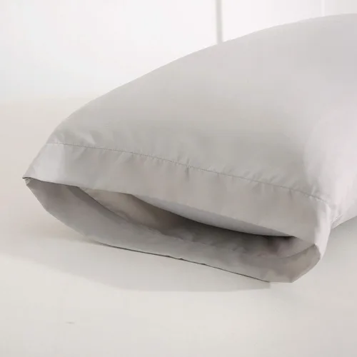 Vista 3 de Lanest Housing Fundas de almohada Queen, paquete de 2 fundas de almohada de microfibra gris con 2000 hilos, transpirable y súper suave, tamaño Queen