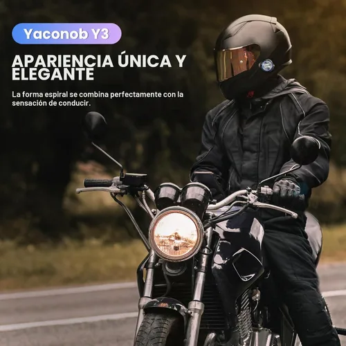 Vista 2 de Auriculares Bluetooth Y3 para casco (más adecuados para parejas), teléfono de respuesta automática, intercomunicador, música, intercomunicador