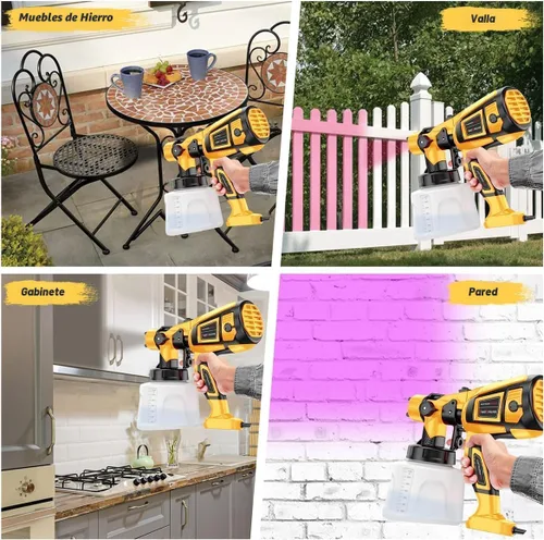 Vista 8 de Herramienta pulverizadora de pintura 1000 W de alta potencia eléctrica pistola de pintura en aerosol fácil de limpiar para muebles gabinetes casa