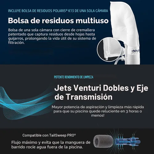 Vista 6 de Limpiador de Piscina Polaris Vac-sweep lateral de presión 280