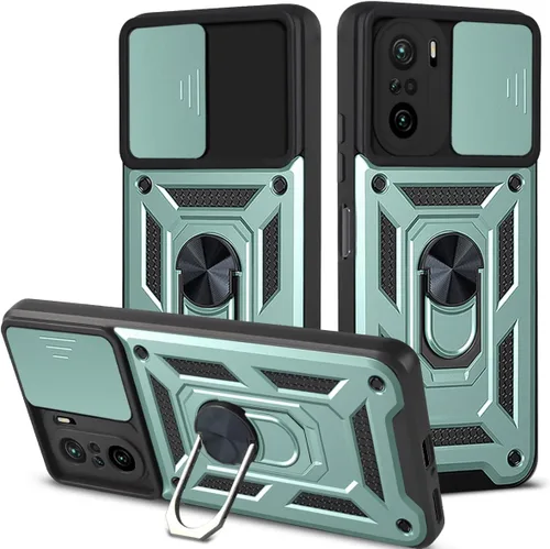Vista 218 de Compatible con Tecno Pova Neo 2 Bracket Shell, con cubierta deslizante para lente de cámara compatible con Tecno Pova Neo 2 LG6n Case Negro