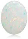 Vista 3 de Mysticdrop 0.75-1.23 Cts de 0.354x0.276 in Cabachón Óvalo AA Ópalo Blanco Australiano (1 pc) Piedra Preciosa suelta, Gema, ópalo