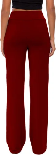 Vista 3 de Pantalones de yoga para mujer con bolsillos, pantalones de yoga holgados de pierna recta con cordón para yoga y correr, estilo casual