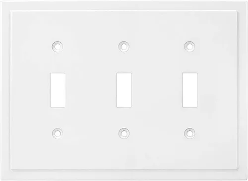 Vista 32 de Henne Bery Placa decorativa de pared con borde moderno, tapa de tomacorriente para cubrir enchufe, aleación de zinc maciza duradera