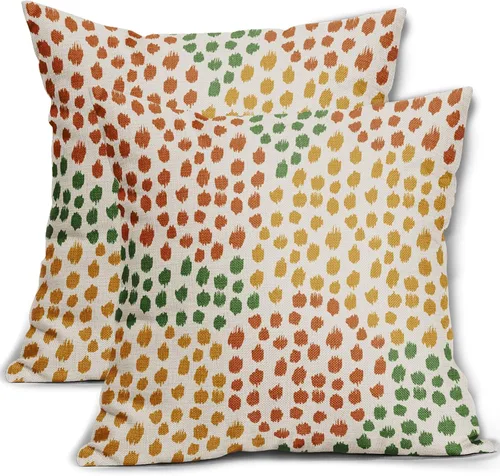 Vista 103 de Sweetshow Juego de 2 fundas de almohada de 16 x 16 pulgadas, diseño bohemio, con diseño de lunares, moderno y moderno, para exteriores, decorativas