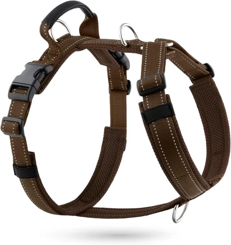 Vista 15 de Arnés Anti-Tirones para Perros con Asa, Malla Suave Acolchada Ajustable para Perros Pequeños, Medianos y Grandes Arnés Reflectante de Paseo Fácil