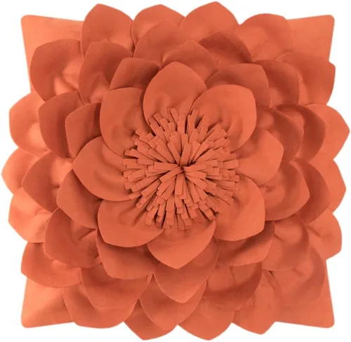 Vista 25 de OiseauVoler Fundas de almohada decorativas con flores 3D de 18 x 18 Verde manzana