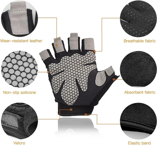 Vista 4 de Workout Gloves Weight Lifting Gloves Palm Support Protection for Men Women, Exercise Gloves Sports for Training, Fitness, Gym
