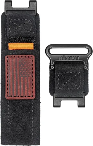 Vista 5 de Hemsut - Correa de reloj compatible con Amazfit T-Rex/T-Rex 2/T-Rex Pro/T-Rex Ultra, correa de cuero de gamuza suave militaria con diseño de gancho