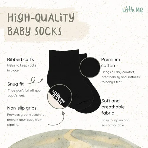 Vista 2 de Little Me Paquete de 20 calcetines unisex para bebés recién nacidos, infantes y niños pequeños, para bebé niña o niño, 0-12 y 12-24 meses, paquete
