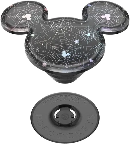 Vista 4 de PopSockets Agarre adhesivo para teléfono, soporte, soporte para teléfono, Disney - Mickey Cobweb