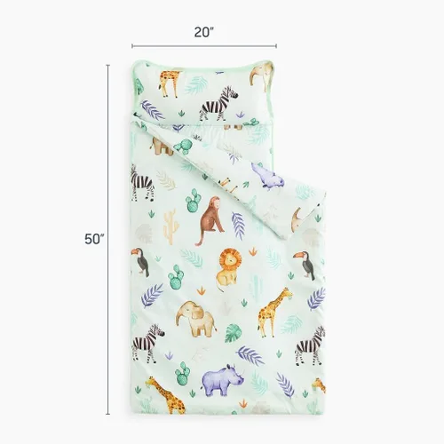 Vista 2 de Wake In Cloud - Tapete para siesta para niños pequeños con almohada y manta, para niños y niñas en jardín de infantes, guardería, preescolar