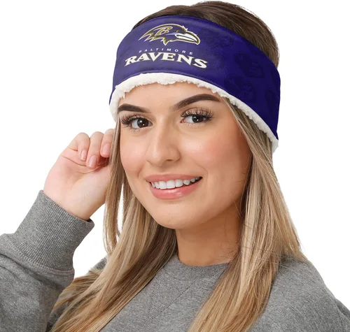 Vista 95 de FOCO Diadema de moda para mujer con logotipo de equipo de la NFL Gradiente impreso.