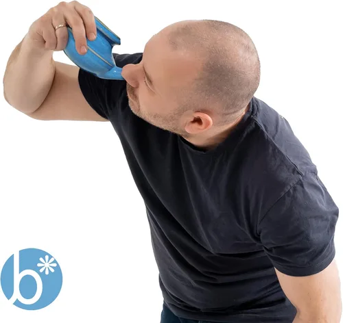 Vista 5 de Baraka Neti Pot de cerámica de Estados Unidos con sal marina mineral de 2 onzas, enjuague nasal salino para congestión estacional, descarga nasal