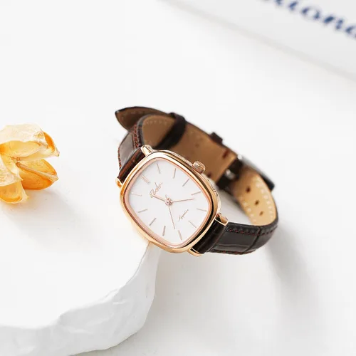 Vista 6 de Reloj clásico de cuarzo para mujer, elegante y resistente, con correa de piel de vacuno, perfecto para cualquier ocasión