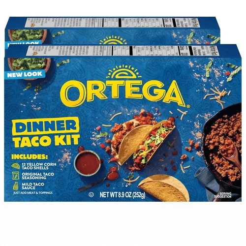 Vista 8 de Ortega Kit de cena de tacos de maíz amarillo, 12