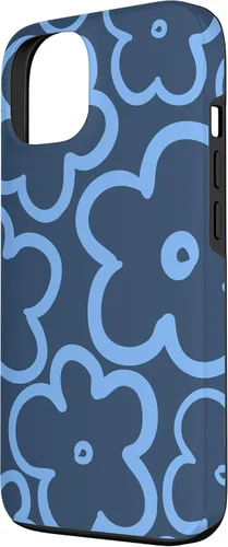 Vista 2 de Funda para iPhone 13 con diseño floral azul marino