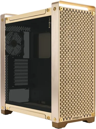 Vista 10 de InWin Dubili - Chasis para juegos de torre completa (serie iBuildiShare) con ventilador ARGB preinstalado x 4 (gris titanio)