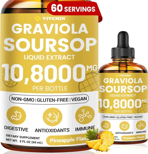 Vista 15 de Graviola - Extracto líquido de hoja de guanábana – Líquido amargo de guanábana, apoyo inmunológico, relajación, hígado y sueño, sin azúcar