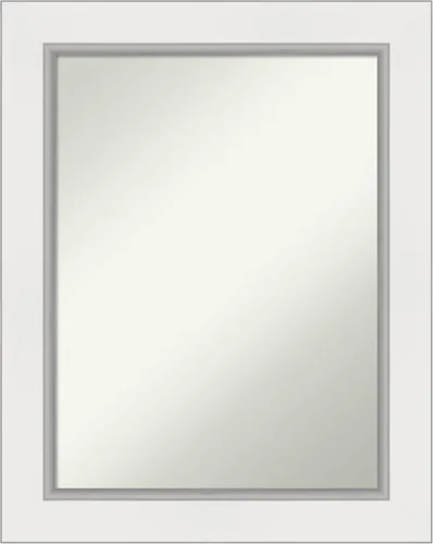 Vista 32 de Amanti Art Espejo de baño plateado para sobre el fregadero, espejo cuadrado de níquel cepillado de 30 x 30 pulgadas, marco moderno grande, se cuelga