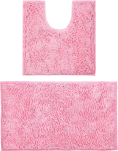 Vista 19 de LanYunUmi Alfombras de baño verdes de frutas en 3 piezas, juego de alfombras de baño ultra suaves antideslizantes absorbentes de felpilla para baño