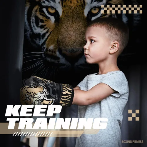 Vista 4 de Guantes de boxeo para niños con envolturas de mano para niñas y niños de 3 a 8 años, juego de boxeo de entrenamiento, guantes de golpeo