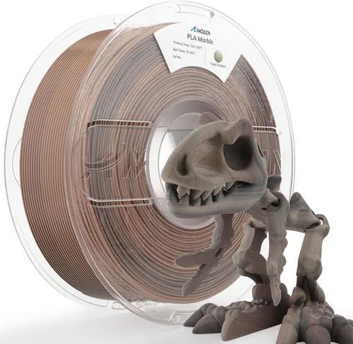 Vista 13 de AMOLEN - Filamento para impresora 3D de PLA de madera de bambú, filamento de PLA de 1.75mm con 15% de fibra de bambú real, 1kg/2.2lb con 15%