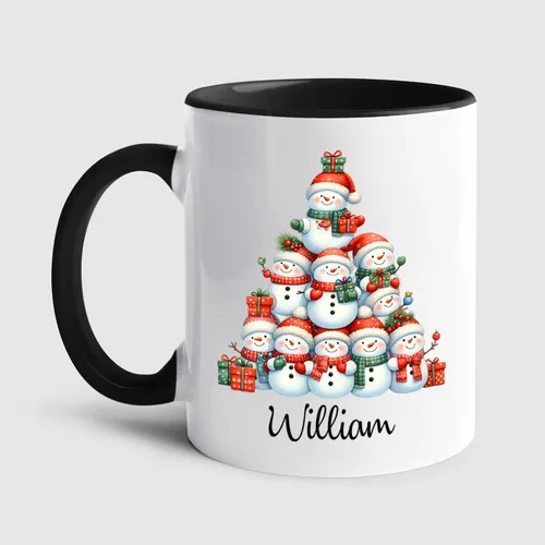 Vista 37 de Taza de café de Papá Noel con nombre personalizado – Taza de Papá Noel personalizada, 11 onzas y 15 onzas, bonita taza de cerámica blanca regalo