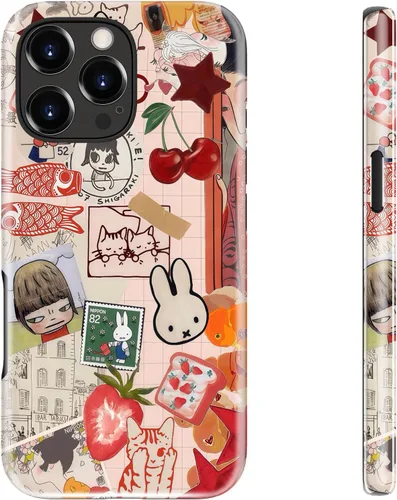 Vista 47 de bemal Funda para iPhone 12 Mini, estética, vintage, floreciente, peonía, concha, femenina, compatible con MagSafe, moderna, única, moderna, moderna