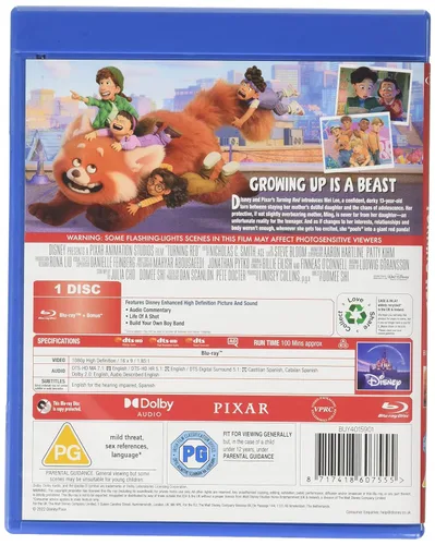 Vista 3 de Disney Pixars Turning Red Blu-ray 2022 Region Free