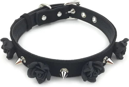 Vista 5 de Destiny Love Gargantilla hecha a mano con flor de rosa, collar de terciopelo con caja para mujeres y hombres
