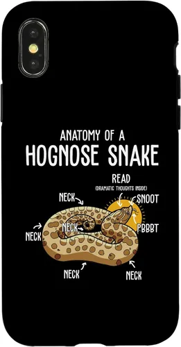 Vista 4 de Carcasa divertida para iPhone 15 Anatomía de una serpiente de hognose, para amantes de reptiles y animales