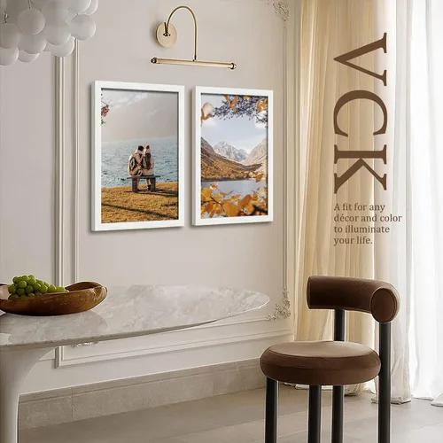 Vista 131 de VCK Marcos para póster de madera maciza de 22.375 x 34 pulgadas, marco de fotos A1 negro con montaje en pared, paquete de 3