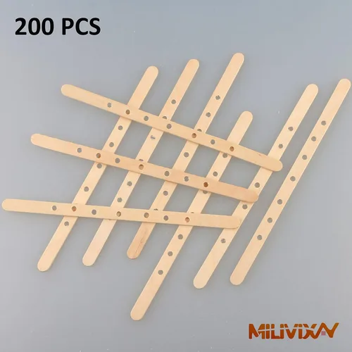 Vista 3 de MILIVIXAY 100 soportes de mecha de madera, dispositivo de centrado de mechas de vela para velas grandes y multimecha.
