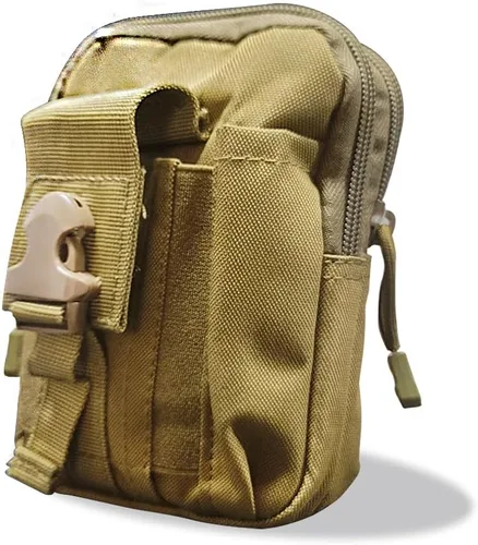Vista 11 de Deporte al aire libre Hombres Mujeres Riñonera Bolsa de cinturón Bolsa de bicicleta Bolsa táctica Caza Muslo Bolsa Nylon Teléfono Cartera (Negro)
