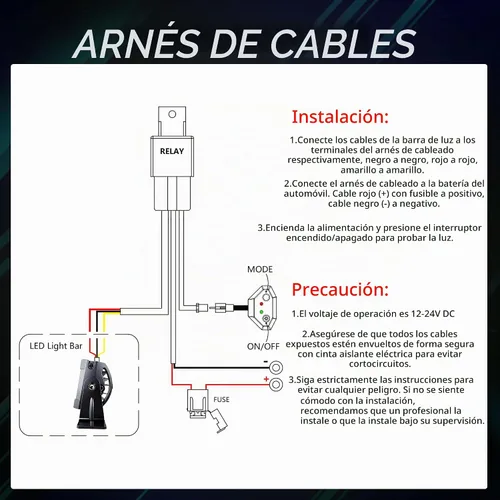 Vista 8 de [Usado] Barra de luz LED de 12 pulgadas y 72 W, luz estroboscópica blanca/ámbar con seis modos, luces antiniebla de conducción, haz de luz