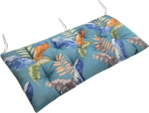 Vista 15 de Cojín de banco para exteriores, color negro, antideslizante, para muebles de exterior, almohadillas gruesas para sillas de patio de 40 pulgadas