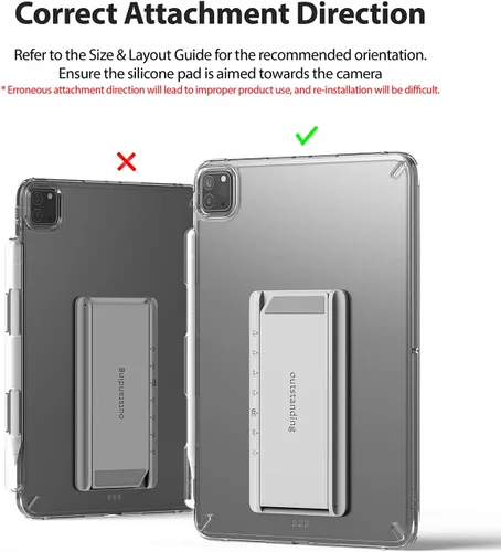 Vista 4 de Ringke Fusion with Outstanding [Funda + soporte] Funda compatible con iPad Pro de 11 pulgadas (4ª 2022, 3ª 2021, 2ª 2020, 1ª 2018), funda