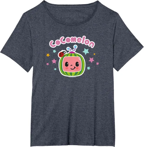 Vista 14 de CoComelon Camiseta clásica con logotipo de cara sonriente centrada, Negro