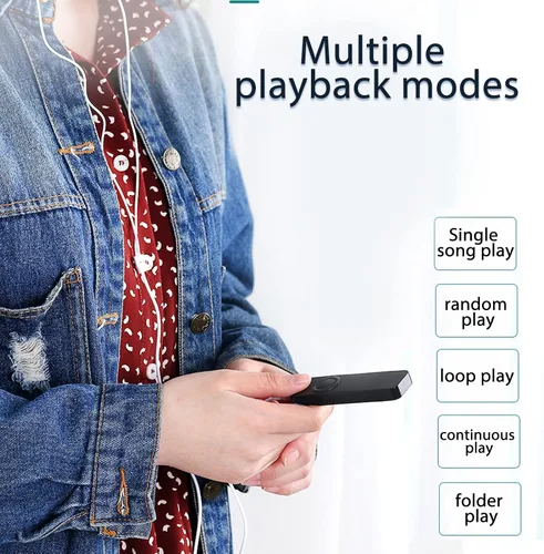 Vista 2 de Reproductor de MP3 portátil, reproductor de música de sonido sin pérdida de alta fidelidad con memoria de 8 GB, 64 GB expandible, soporte OTG