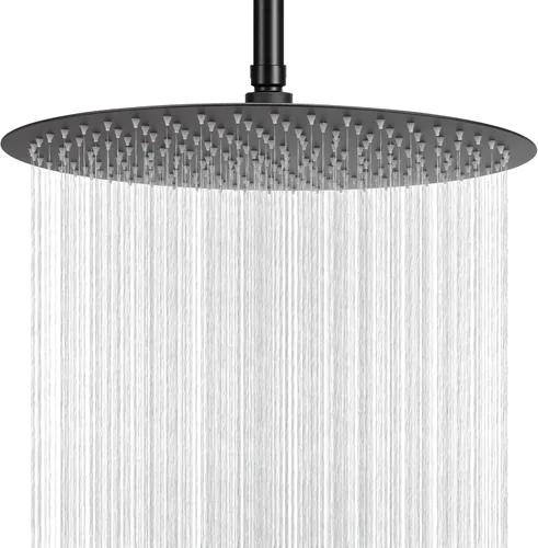 Vista 9 de NearMoon Cabezal de ducha de lluvia, diseño ultrafino - aumento de presión, experiencia impresionante, cabezal de lluvia de acero inoxidable de alto