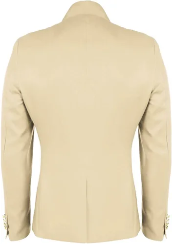 Vista 4 de Coofandy bléiser informal de corte entallado con botonadura doble para hombre