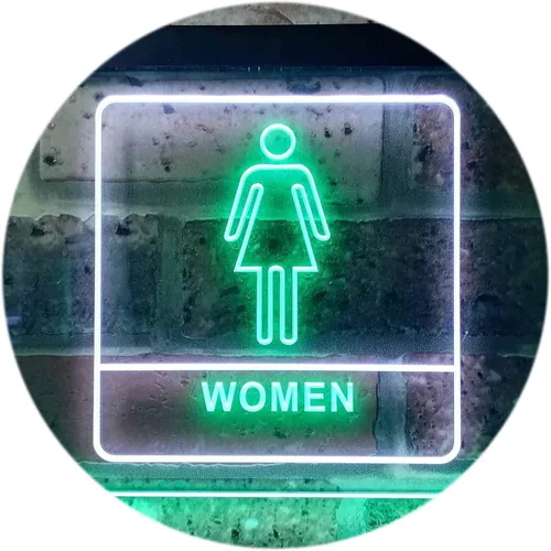 Vista 17 de ADVPRO Señal de neón LED de doble color para mujer, para inodoro, WC, 12 "x 8.5", st6s32-i1014-br
